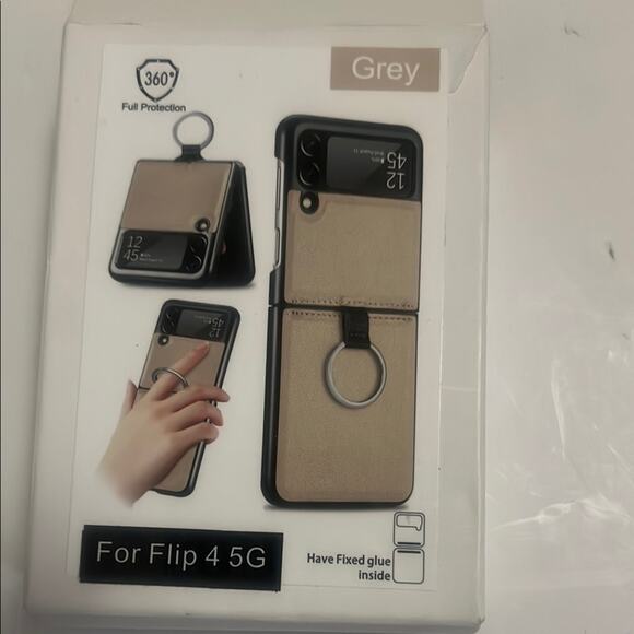 NEW SAMSUNG Z FLIP‎ 4 5G GREY PHONE CASE WITH NEW DESIGN - Picture 1 of 7
